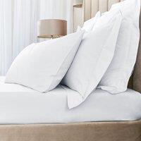 Hotel Cotton 230 Thread Count Sateen Fitted Sheet White