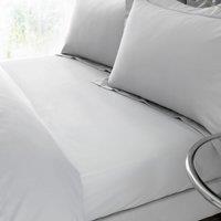 Hotel Cotton 230 Thread Count Sateen Fitted Sheet Silver