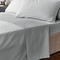 Hotel Cotton 230 Thread Count Sateen Flat Sheet grey