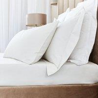 Hotel Cotton 230 Thread Count Sateen Fitted Sheet White