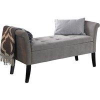 Balmoral Window Seat, Silver Chenille