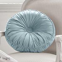 Lexi Velvet Round Cushion Blue