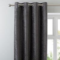 Chenille Grey Eyelet Curtains Grey