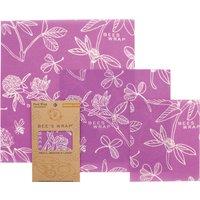 Pack of 3 Assorted Sizes Purple Bees Wax Wraps