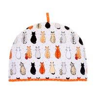 Ulster Weavers Cats in Waiting Tea Cosy White, Orange and Black