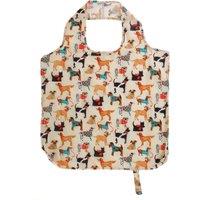 Hound Dog Reusable Shopping Bag Beige, Black and Green