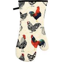 Ulster Weavers Rooster Single Oven Glove Off White, Blue and Red