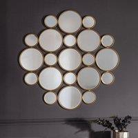 Guilford Round Wall Mirror 91cm Gold