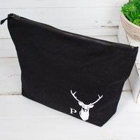 Monogrammed Men's Alphabet Stag Wash Bag