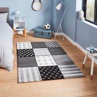 Grey Stars and Stripes Rug