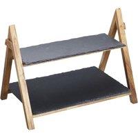 Artesa Two Tier Slate Serving Stand