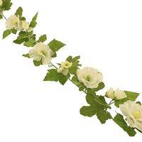 Artificial Hollyhock Garland 150cm Cream