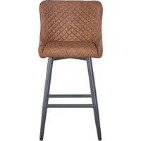 Montreal Counter Height Bar Stool, Faux Leather Brown