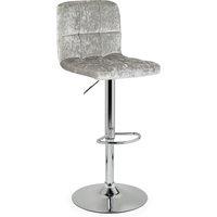 Jasmine Counter Height Swivel Bar Stool, Velvet Silver