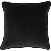 Clara Cotton Velvet Square Cushion Black