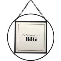 Black Round Hanging Chain Photo Frame