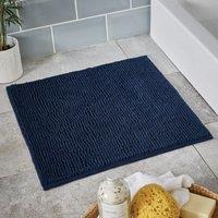 Navy Mini Bobble Shower Mat Navy Blue