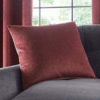 Reversible Merlot and Charcoal Velour Cushion Red and Charcoal