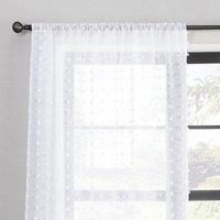 Tufted White Slot Top Voile White