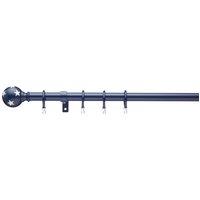 Glowing Stars Extendable Metal Curtain Pole with Rings Blue and White