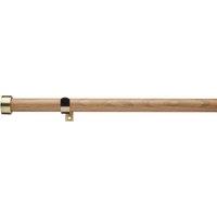 Camden Wood Effect Eyelet Curtain Pole Dia. 28mm Brown/Gold