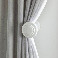 Ashton Wooden Curtain Holdback White