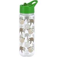 Sloth 620ml Water Bottle Clear, Grey and Green