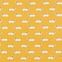 By the Metre Bertie Ochre PVC Fabric