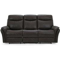 Monte Faux Suede Reclining 3 Seater Sofa Grey
