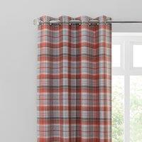 Inverness Check Eyelet Curtains