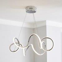 Skylar Curly LED Semi Flush Ceiling Light
