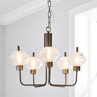 Orb LED 5 Light Ceiling Fitting Beige