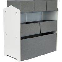 Toy Organiser Grey and White