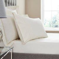 Dorma Egyptian Cotton 400 Thread Count Percale Fitted Sheet Cream