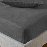 Soft & Cosy Luxury Brushed Cotton Fitted Sheet Grey