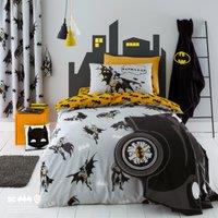 Batman Grey Reversible Glow in the Dark Duvet Cover and Pillowcase Set