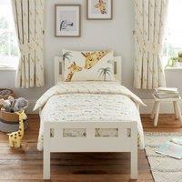 Safari Natural 100% Cotton Cot Bed / Toddler Duvet Cover and Pillowcase Set cream