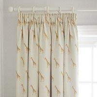 Safari Natural Cotton Thermal Blackout Pencil Pleat Curtains Brown