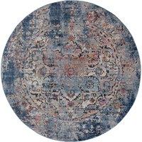 Soraya Traditional Round Rug Blue