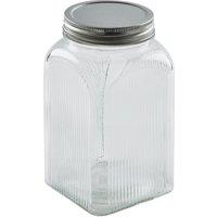 Dunelm Glass Ribbed Kitchen Canister