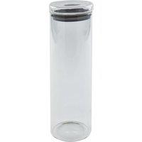 Dunelm Grey 1430ml Glass Jar Clear