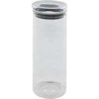 Dunelm Grey 1130ml Glass Jar Clear