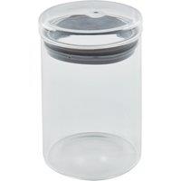 Dunelm Grey 600ml Glass Jar Clear