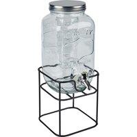 Dunelm 3.3L Glass Drinks Dispenser with Infuser and Stand