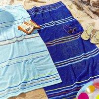 Rainbow Blue and Navy Beach Towel Twin Pack Blue