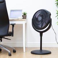 High Velocity Power Stand and Floor Fan Black