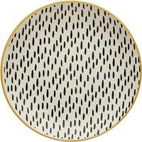 Global Ochre Stoneware Side Plate Yellow, White and Black