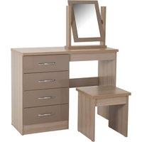 Nevada 4 Drawer Dressing Table Set with Mirror