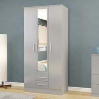 Lynx Triple Wardrobe, Mirrored