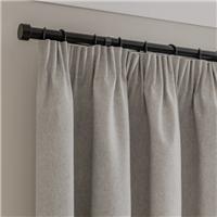 Luna Brushed Blackout Pencil Pleat Curtains